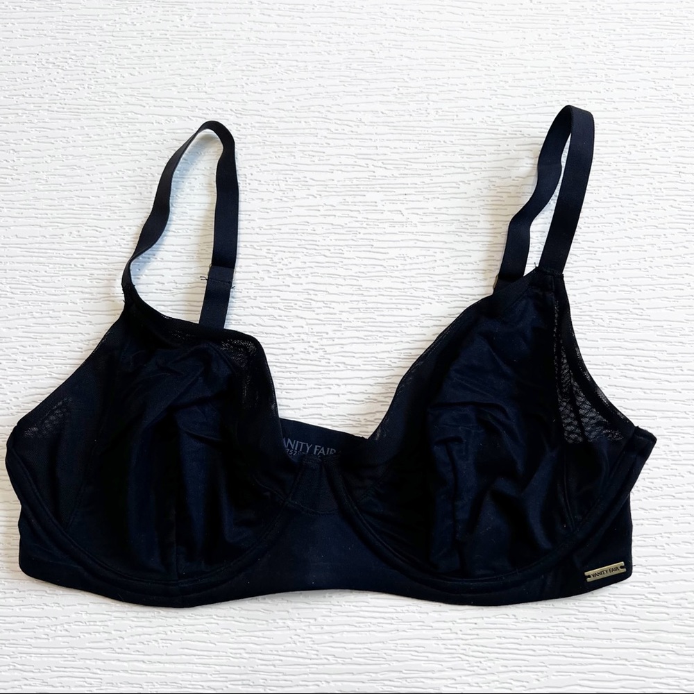 Vanity Fair Black Underwire Bra 34D